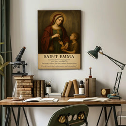 Saint Emma: Compassionate Icon of Charity in Heritage Poster