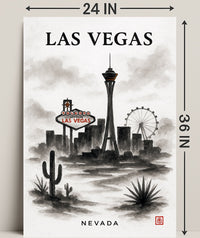 Las Vegas Skyline Poster PosterGoat