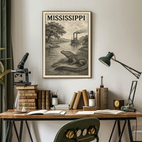 Mississippi River Scene Poster
