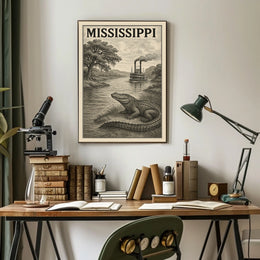 Mississippi River Scene Poster