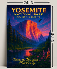 Yosemite National Park Majesty in Granite Poster PosterGoat