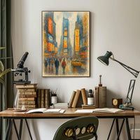 Times Square in Watercolor Poster