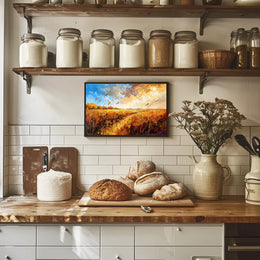 Autumnal Impressionist Landscape Poster: Nature's Tranquility