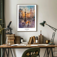 Madrid Cityscape Poster PosterGoat