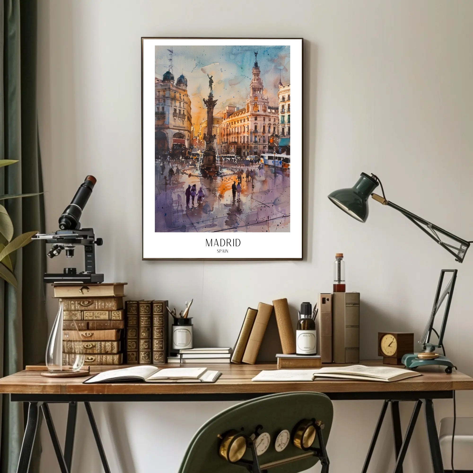 Madrid Cityscape Poster PosterGoat