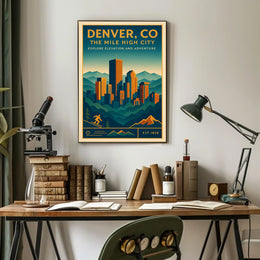 Denver, CO The Mile High City Poster