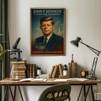 John F. Kennedy Inspirational Vintage Poster Art