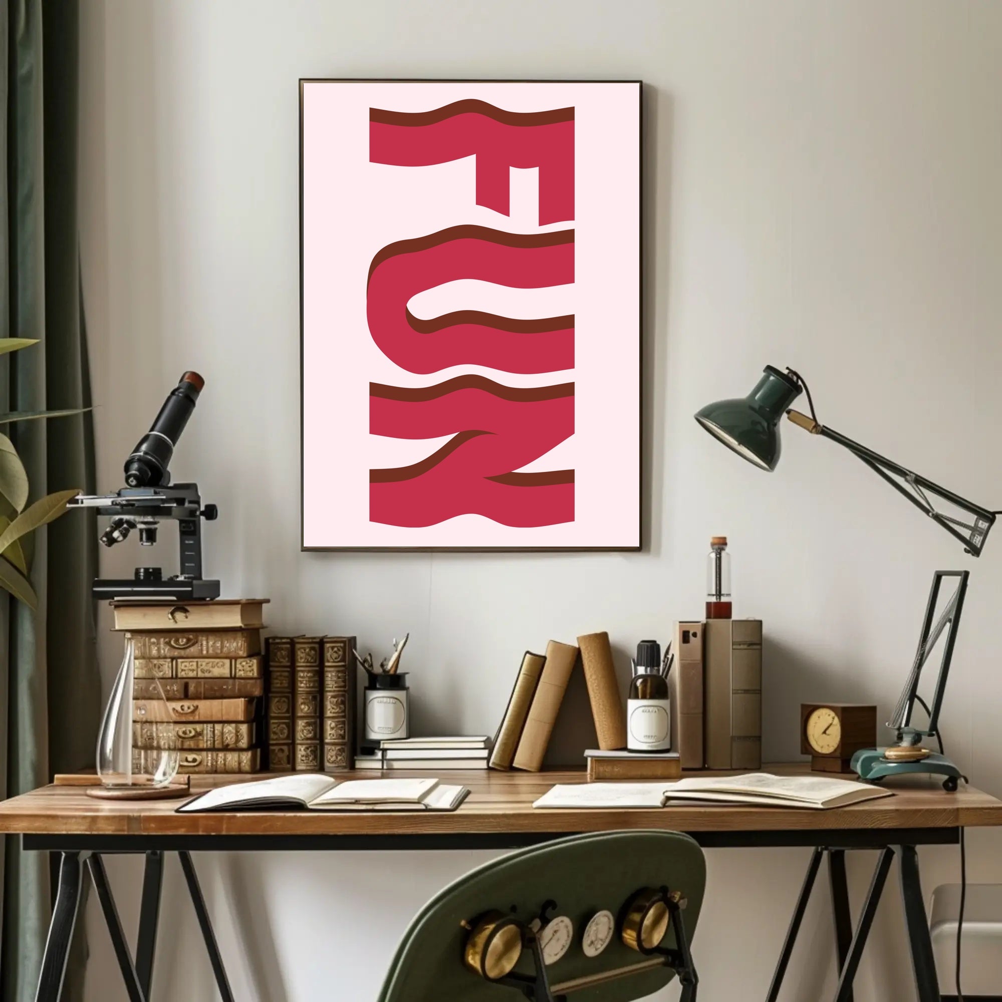 Playful Bacon-Like Typography in Abstract or Artistic Poster PosterGoat