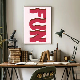 Playful Bacon-Like Typography in Abstract or Artistic Poster PosterGoat