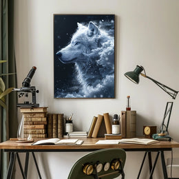 Majestic Winter Wolf Poster