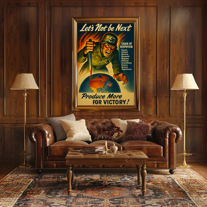 Lets Not Be Next Produce More WWII Poster