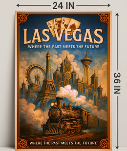 Las Vegas  Where the Past Meets the Future Poster PosterGoat