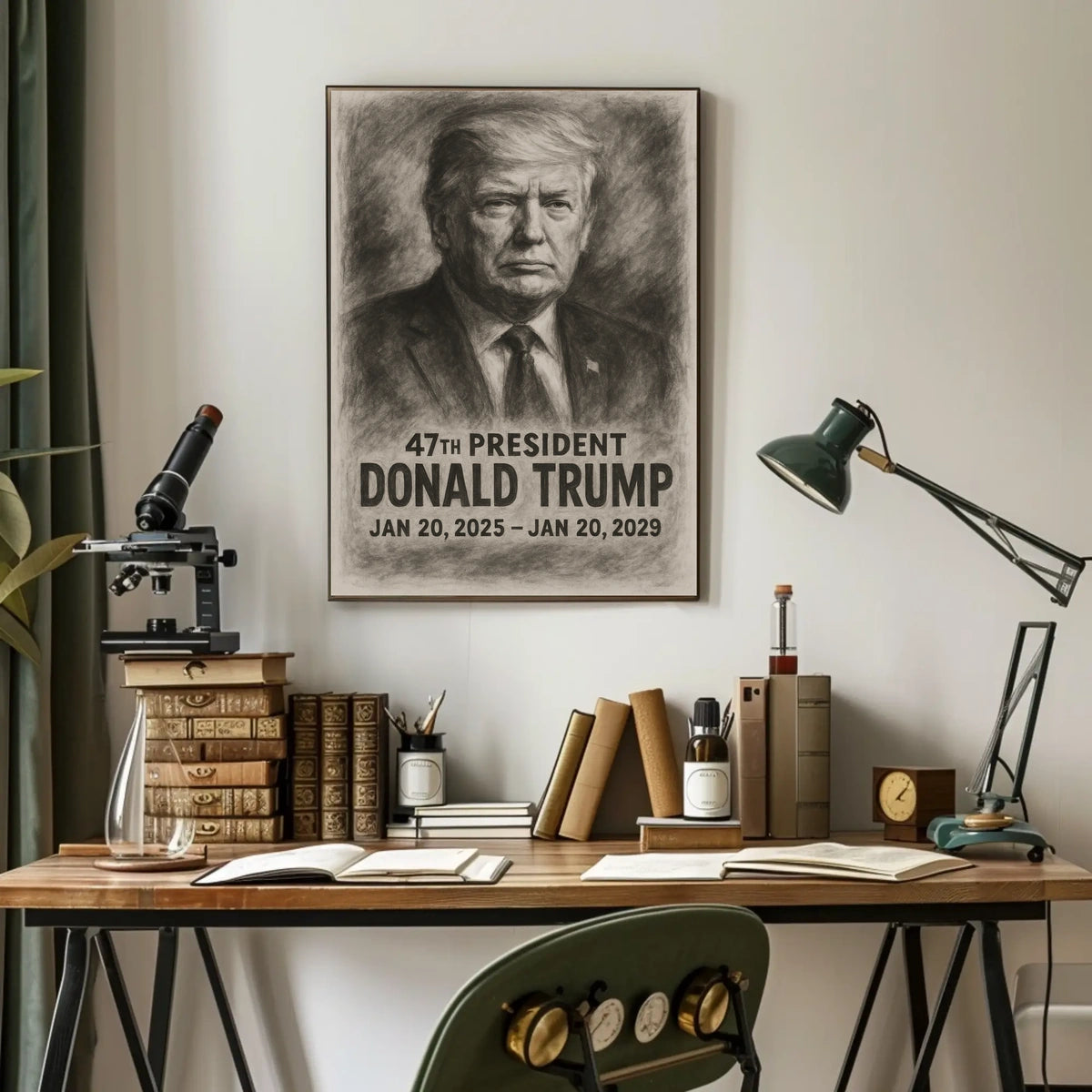 Donald Trump Resolute Leadership in Focus Poster