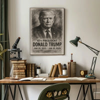 Donald Trump Resolute Leadership in Focus Poster