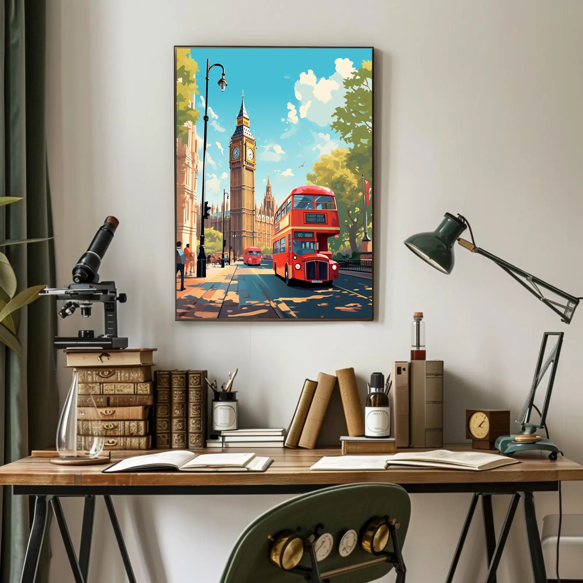 London Cityscape With Big Ben Poster