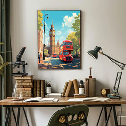 London Cityscape With Big Ben Poster