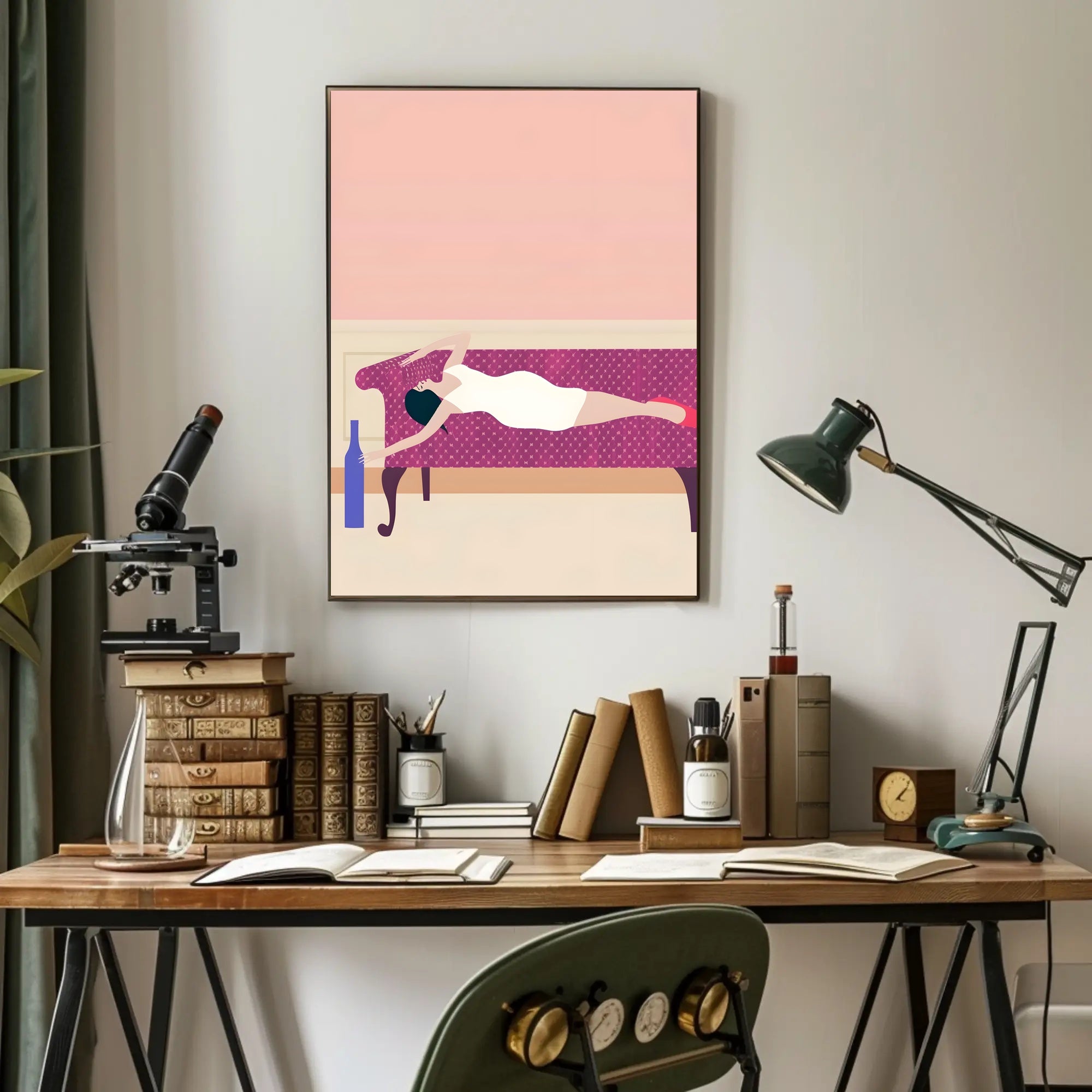 Reclined Elegance Poster