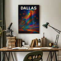 Dallas Skyline Photography Realism Wanderlust Poster