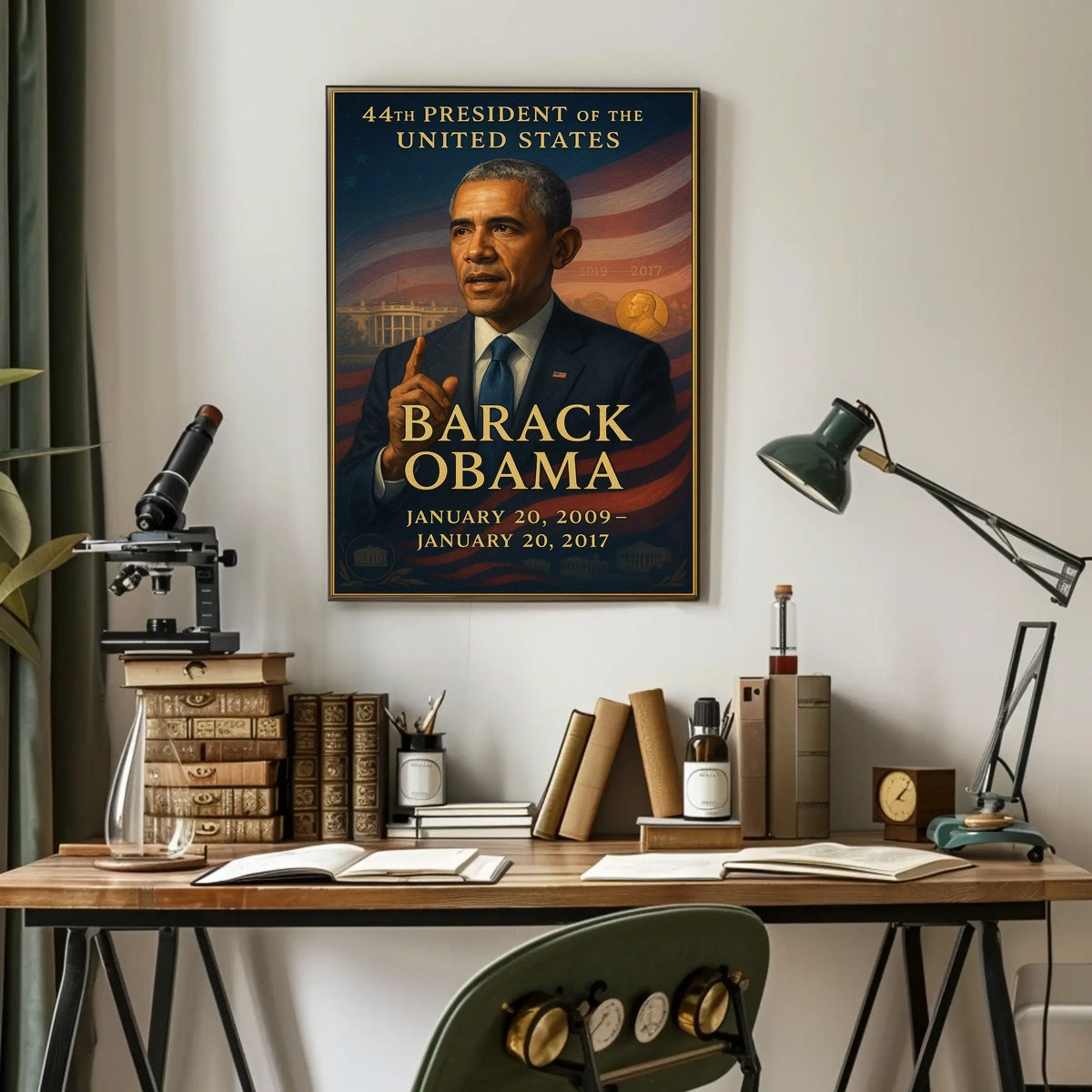 Barack Obama Patriotic Art Print Historical or Presidential Poster