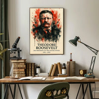 Theodore Roosevelt Brilliance: Immersive Historical Presidential Poster