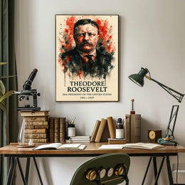 Theodore Roosevelt Brilliance: Immersive Historical Presidential Poster