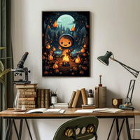 Enchanted Forest Campfire Poster