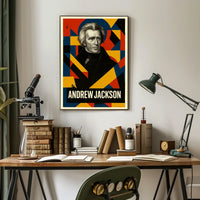 Andrew Jackson 7th President of the United States Abstract Pop Poster