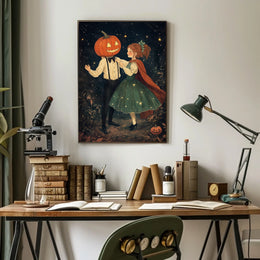 Whimsical Dancing Scene Illustration Fairy-tale Poster