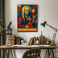 Antonio Vivaldi The Maestro In Stained Poster