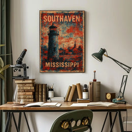 Southaven Americana Lighthouse Nostalgic Poster