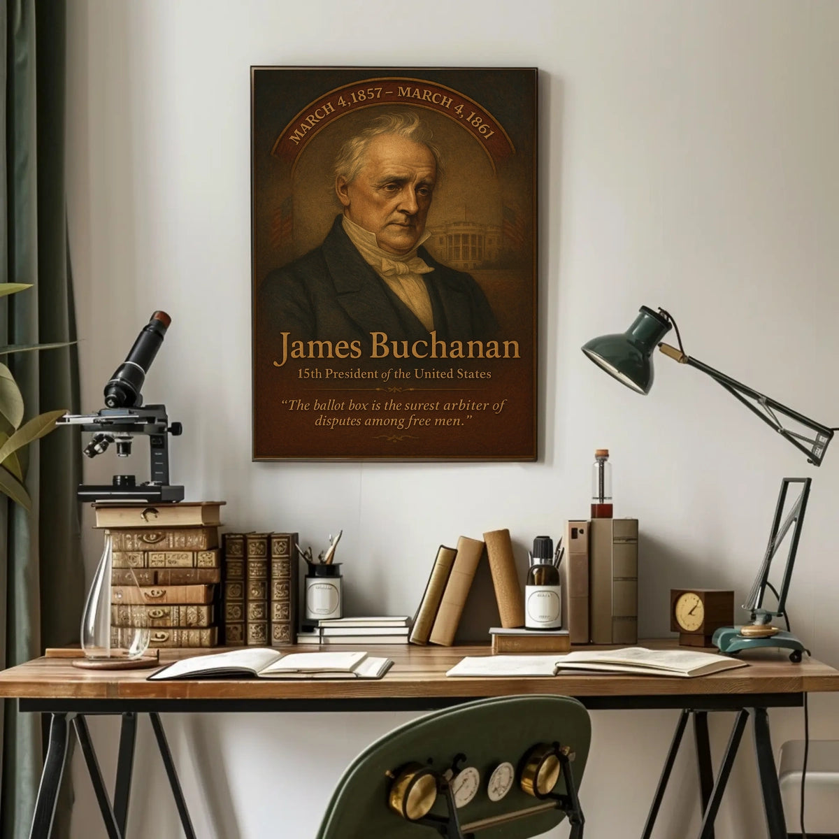James Buchanan Vintage Presidential Portrait Poster