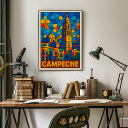 Campeche Stained Glass Art Poster