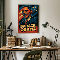 Barack Obama Inspirational Portrait Poster Wall Art