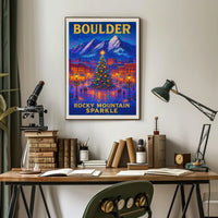 Boulder Rocky Mountain Sparkle Poster