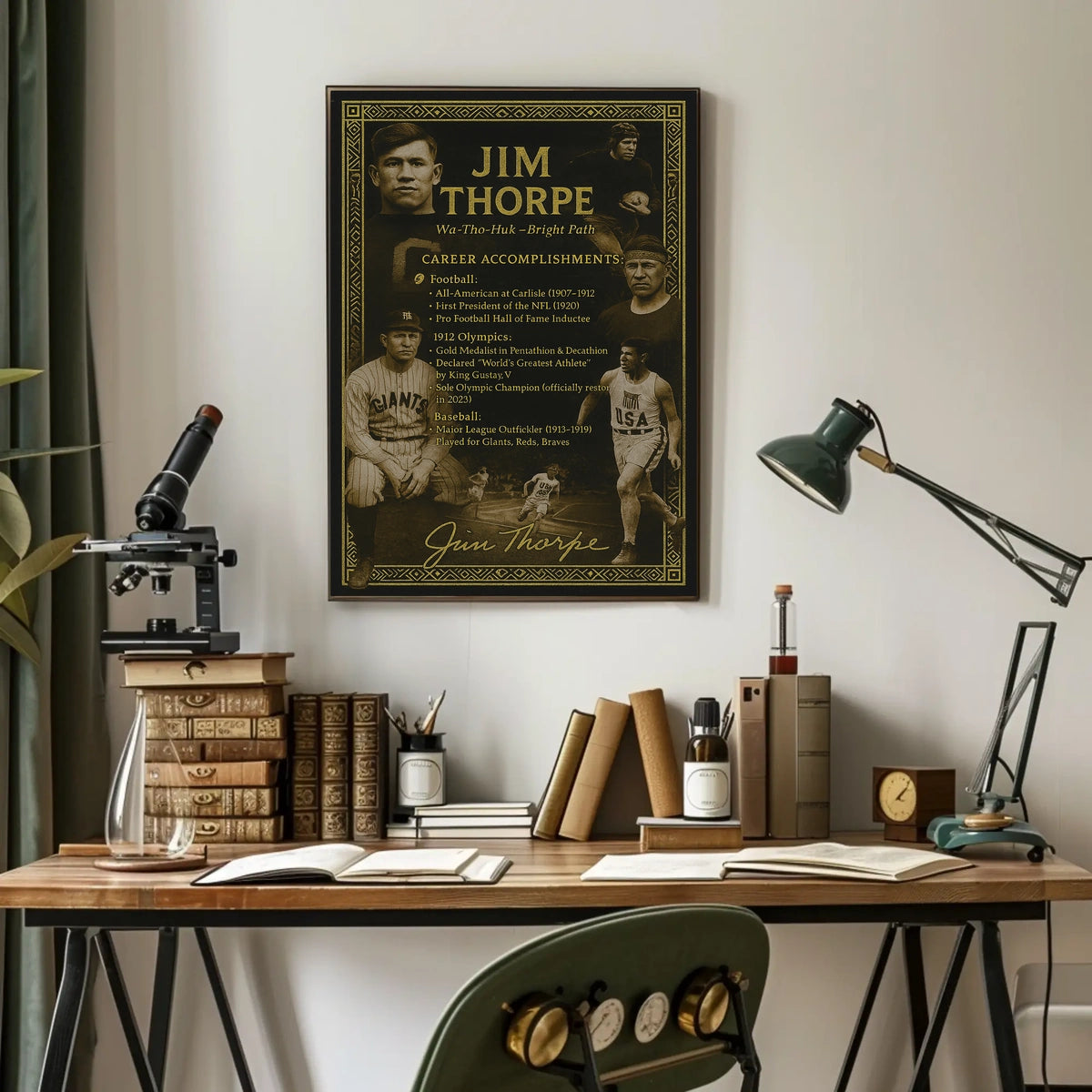 Celebrating Jim Thorpes Legendary Achievements Poster