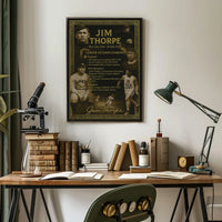 Celebrating Jim Thorpes Legendary Achievements Poster