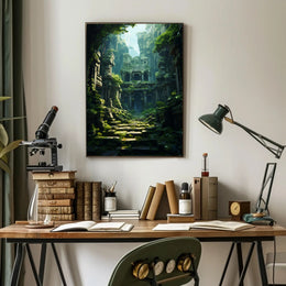 Ancient Jungle Ruins Poster