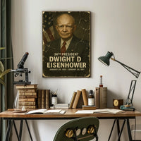 Dwight D. Eisenhower 34th President of the United States Damaged Photograph Poster