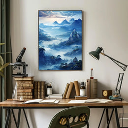 Mystical Mountain Landscape Poster