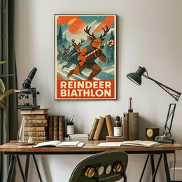 Reindeer Biathlon Poster