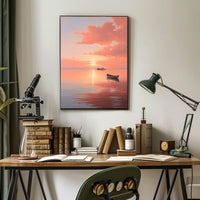 Serene Sunset Glow: Abstract, Artistic, or Pop Culture Poster