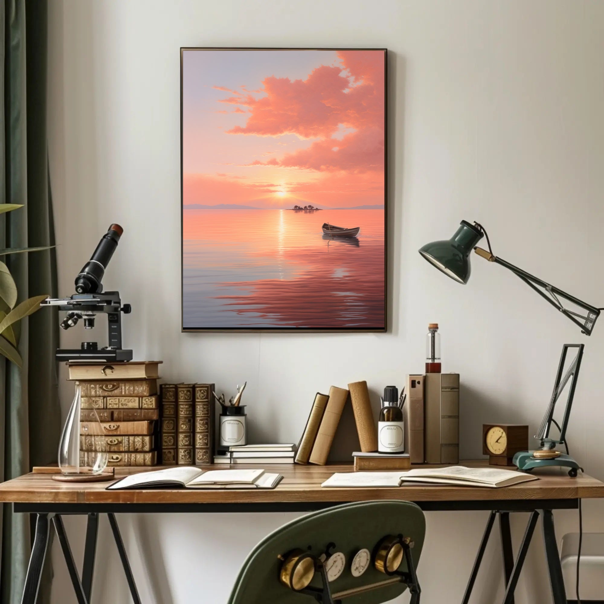 Serene Sunset Glow: Abstract, Artistic, or Pop Culture Poster