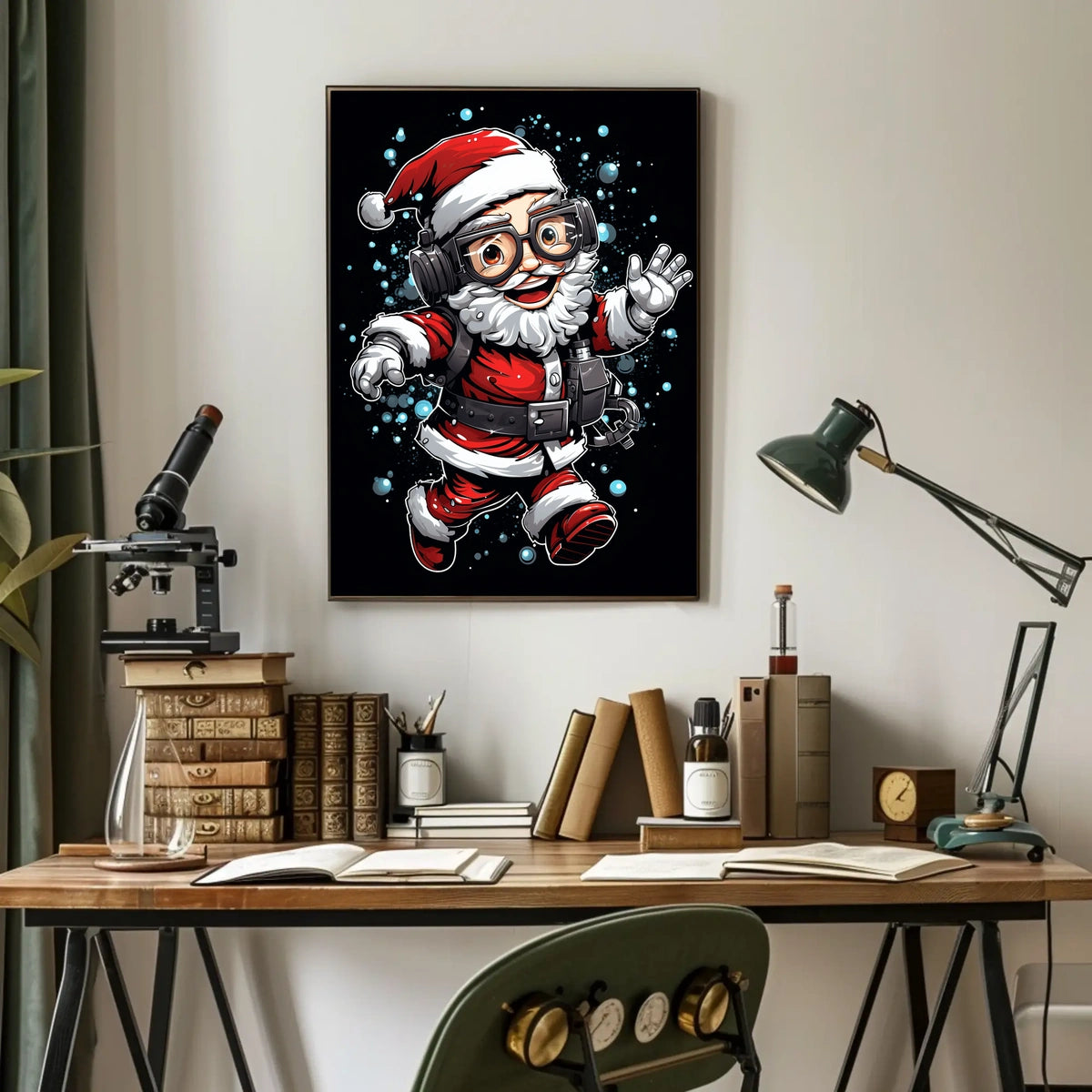 Tech-Savvy Santa Poster