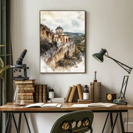 Moldova Orheiul Vechi Monastery Landscape View Poster