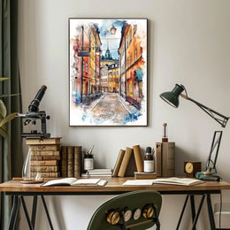 Stockholm Gamla Stan Old Town Sweden Historic Street Poster