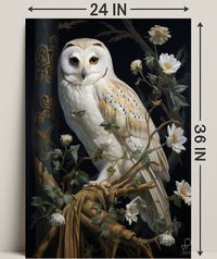 Majestic Owl In Bloom Poster PosterGoat