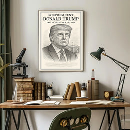 Trump Statesman Command Portrait Classic Leadership Style Patriotic Timeless Collector Poster