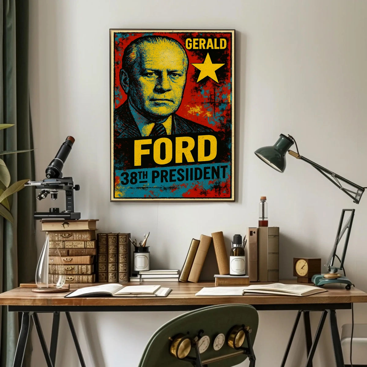 Gerald Ford 38th President of the United States Graffiti Pop Art Poster