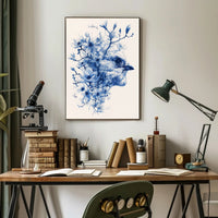 Blossoming Bird Art Print Poster for Home Decor and Wall Art PosterGoat