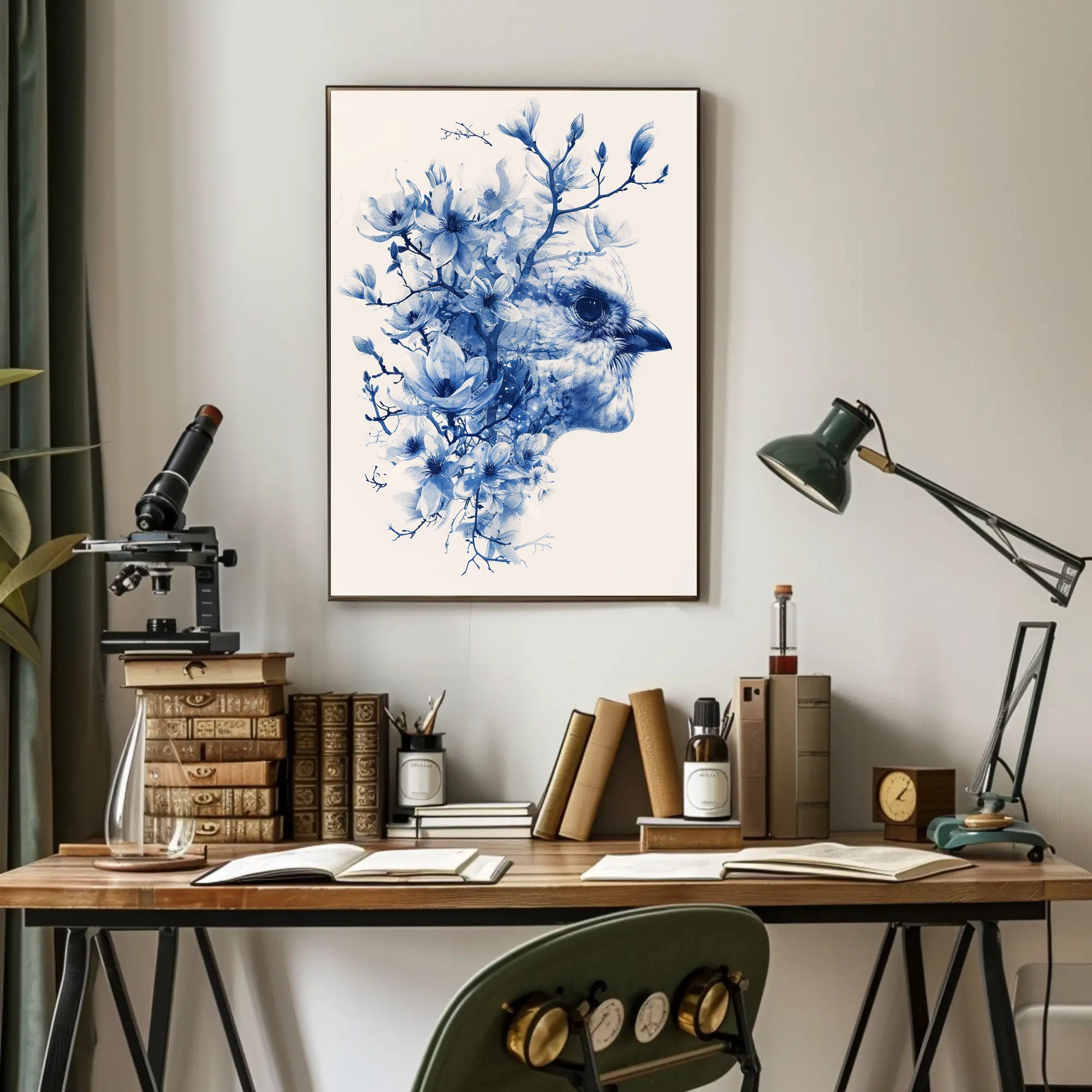 Blossoming Bird Art Print Poster for Home Decor and Wall Art PosterGoat
